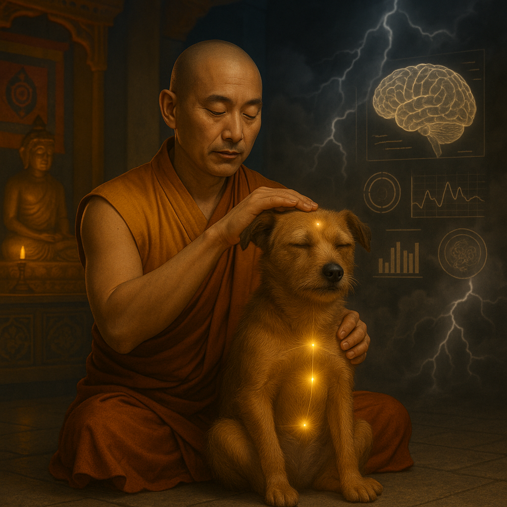 Técnica de acalmar cães - demonstração dos pontos de pressão